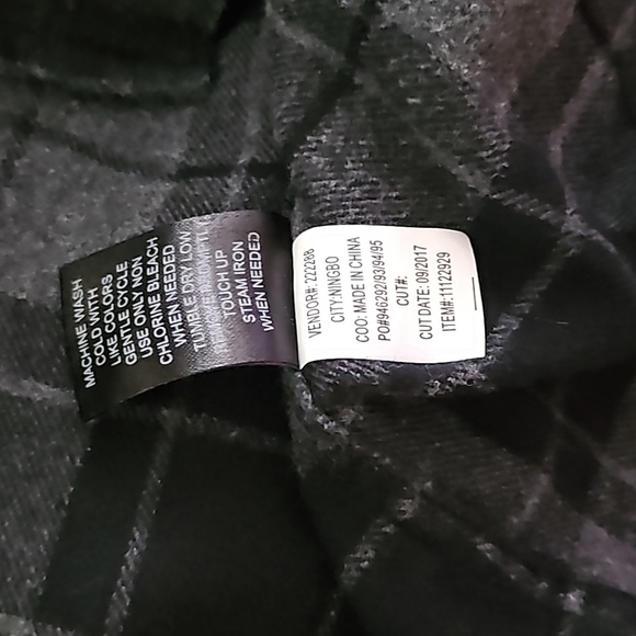 RUDE Black/Grey Flannel Sleeveless Button-Up Top - Picture 10 of 10